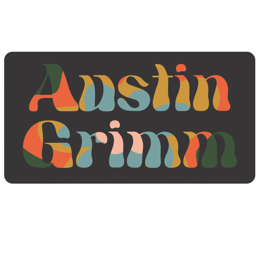 Groovy Rectangle Sticker